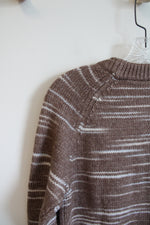 NEW LOFT Soft Brown & White Sweater | XS