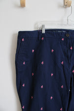 NEW Talbots Blue Flamingo Relaxed Chino Pants | 24W