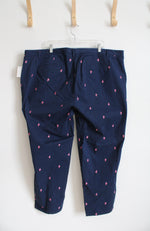 NEW Talbots Blue Flamingo Relaxed Chino Pants | 24W