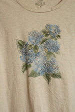 J.Crew Tan Collector Tee with Blue Flowers | XL