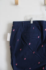 NEW Talbots Blue Flamingo Relaxed Chino Pants | 24W