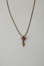 Sterling Silver Red  Turquoise Heart Pendant Necklace