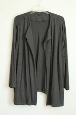 J. Jill Gray Draped Open Front Longline Cardigan | 3X