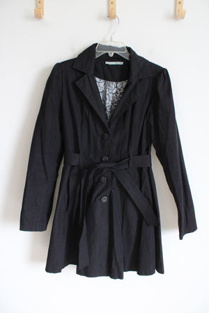 Maurices Black Lightweight Trench Coat | S
