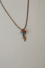 Sterling Silver Red  Turquoise Heart Pendant Necklace