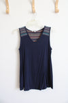 Green Envelope LA Patterned Blue Tank Top | S