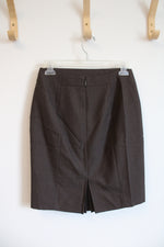 NEW Ann Taylor Brown Wool Blend Pencil Skirt | 0 Petite