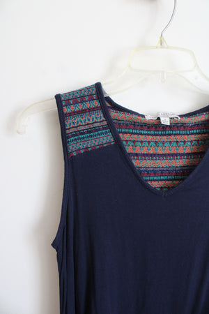 Green Envelope LA Patterned Blue Tank Top | S