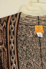 Ruby Rd Chain Border Snake Print Long Cardigan | M
