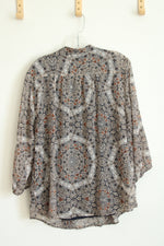 Christopher & Banks Paisley Print Blouse | XL