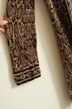 Ruby Rd Chain Border Snake Print Long Cardigan | M