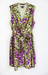 Jessica Howard Green Purple Floral Dress | 20W