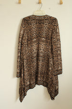 Ruby Rd Chain Border Snake Print Long Cardigan | M