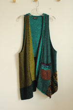 Lee Anderson Knit Multicolor Drape Vest  | M