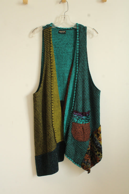 Lee Anderson Knit Multicolor Drape Vest  | M