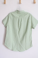 NEW Eddie Bauer Quiet Green Short Sleeve Adventure Shirt | S