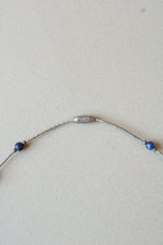 Cobalt Blue Beaded Liquid Silver Necklace