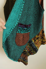 Lee Anderson Knit Multicolor Drape Vest  | M