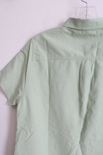 NEW Eddie Bauer Quiet Green Short Sleeve Adventure Shirt | S