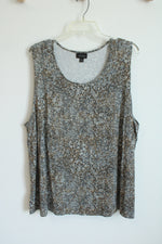 J. Jill Wearever Collection Black Speckled Print Tank Top | 3X