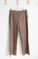 NEW Dina Bar-El Faux Suede Studded Brown Pants | 10