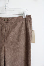 NEW Dina Bar-El Faux Suede Studded Brown Pants | 10