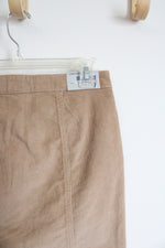 NEW Blue Spice Tan Corduroy Button Down Mini Skirt | 7