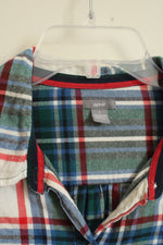 Aerie Red Blue and Green Plaid Button-down Flannel | L