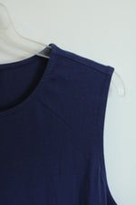 NEW J. Jill Ink Blue Side Tie Bottom Sleeveless Top |3X