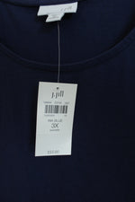 NEW J. Jill Ink Blue Side Tie Bottom Sleeveless Top |3X