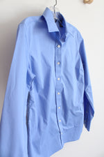Lands' End Blue Button Down Blouse | 2 (XS)
