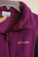 Columbia Purple and Black Fleece Zip up Jacket | L