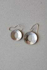 Sterling Silver Circle Pull Through Earrings