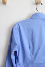 Lands' End Blue Button Down Blouse | 2 (XS)
