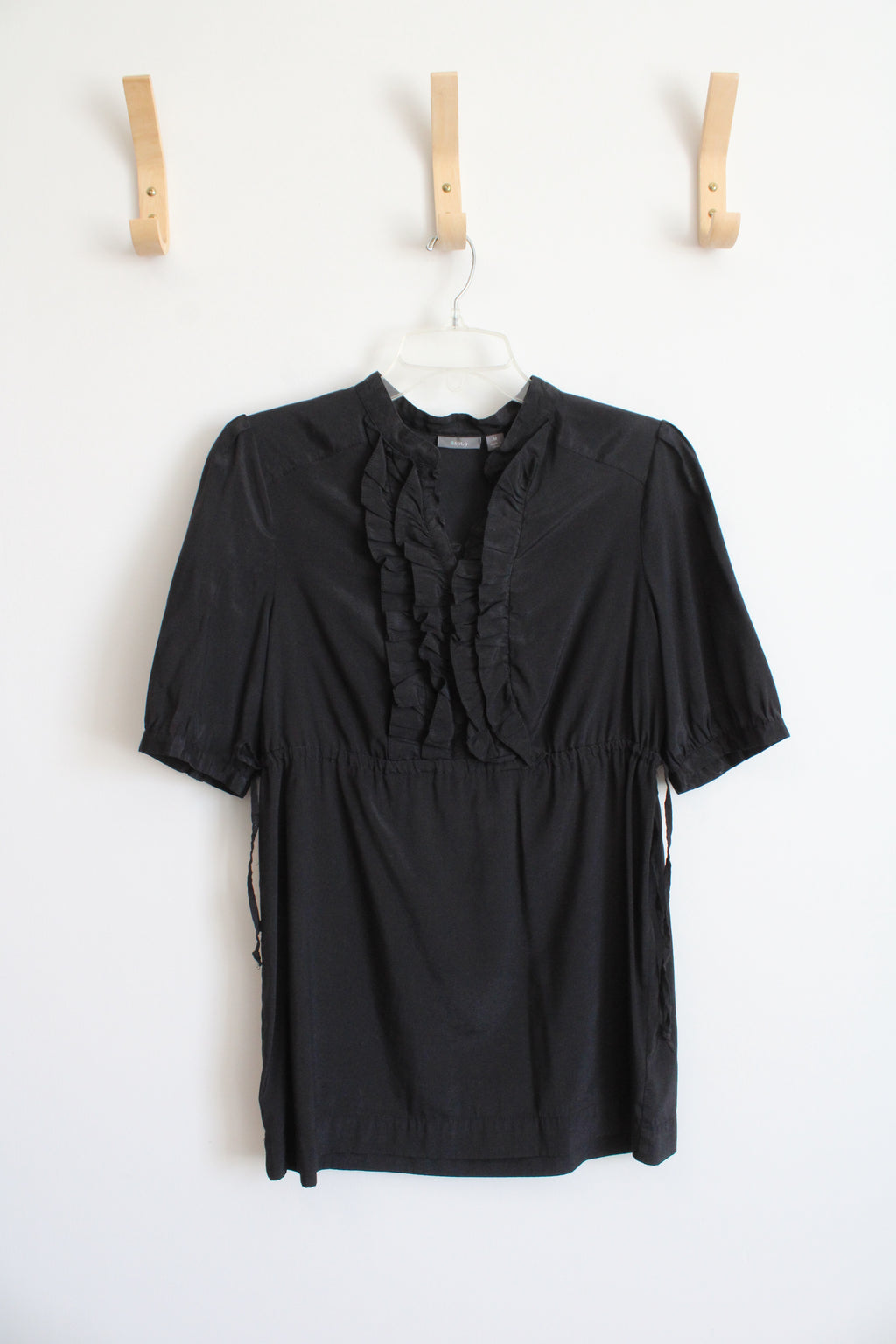 Apt. 9 Tie Waist Black Blouse | M