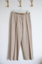 Jax Country Wool Blend Tan Tweed Belted Trouser Pants | 8