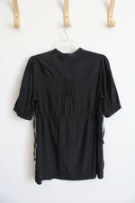 Apt. 9 Tie Waist Black Blouse | M