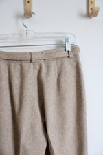 Jax Country Wool Blend Tan Tweed Belted Trouser Pants | 8