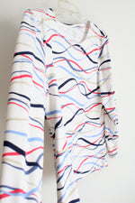 T By Talbots White Patterned Shirt | XL Petite