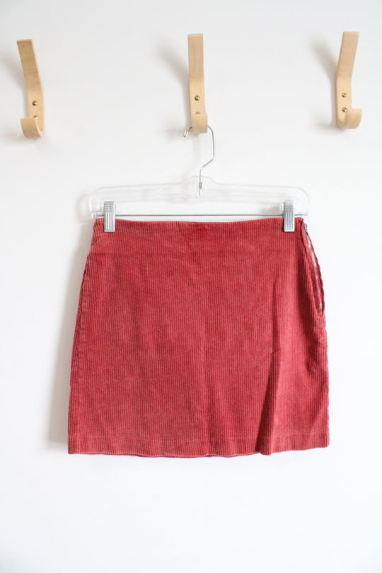 Lulus Pink Corduroy Mini Skirt | S