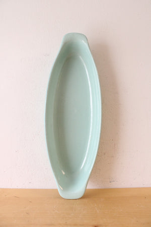 Prizer Ware Teal Long Ceramic Oval Dish