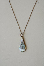 Abalone Shell Teardrop Pendant Sterling Necklace