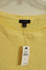 NEW Talbots Yellow Textured T-shirt | XL