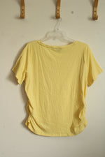 NEW Talbots Yellow Textured T-shirt | XL