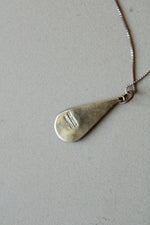 Abalone Shell Teardrop Pendant Sterling Necklace