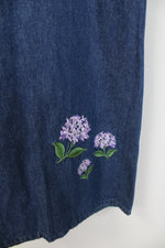 Quaker Factory Denim Purple Floral Dress | 10