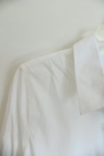 NEW Chico's White Poplin Tie-front Button Down Shirt | 1 (M)