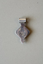 Red Turquoise Sterling Silver Necklace Pendant