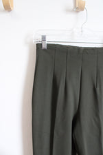 Banana Republic Ponte Olive Green Pleated Trouser Pants | XS