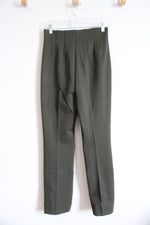 Banana Republic Ponte Olive Green Pleated Trouser Pants | XS
